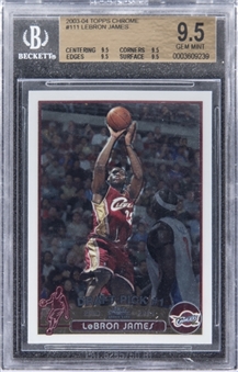 2003/04 Topps Chrome #111 LeBron James Rookie Card – BGS GEM MINT 9.5